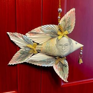 Christmas Ornament made of Thai Money